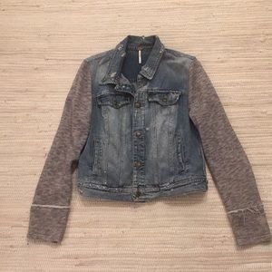 Distressed jean jacket